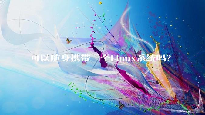 可以随身携带一个Linux系统吗？